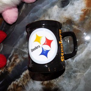 Pittsburgh Steelers Ceramic Embossed 8 oz Coffee Mug (3.5" Round) EUC